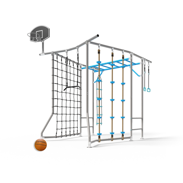 Growplay Compact monkey bars frame in blue