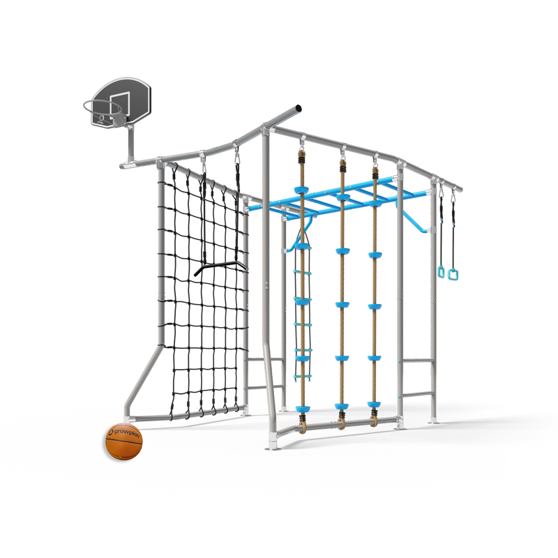 Growplay Compact monkey bars frame in blue