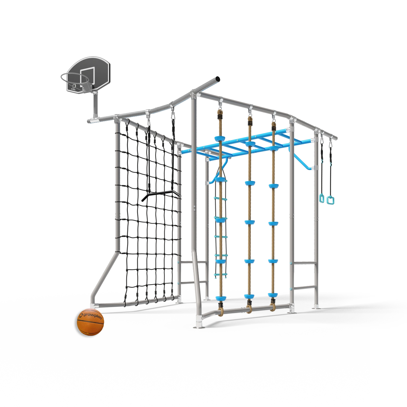 Growplay Compact monkey bars frame in blue