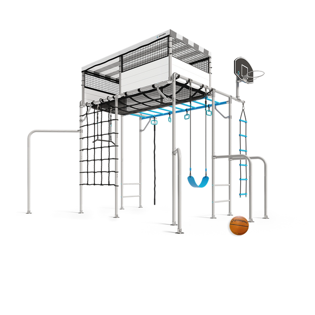 Growplay Large Cubby monkey bars frame in blue