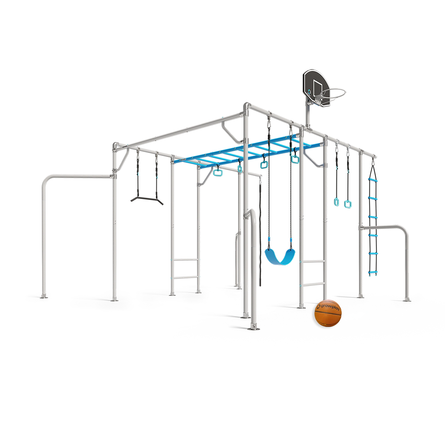 Growplay Xl monkey bars frame in blue