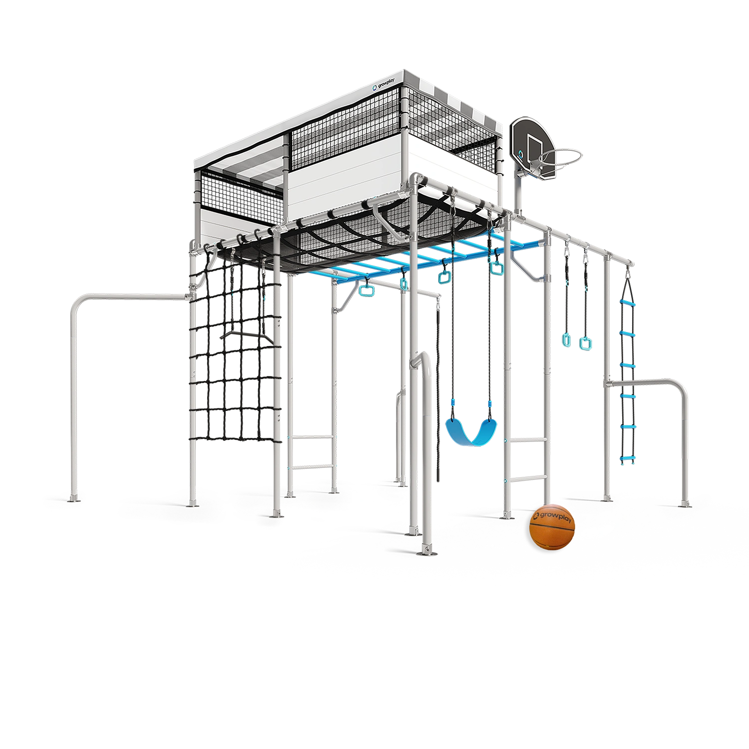 Growplay Xl Cubby monkey bars frame in blue