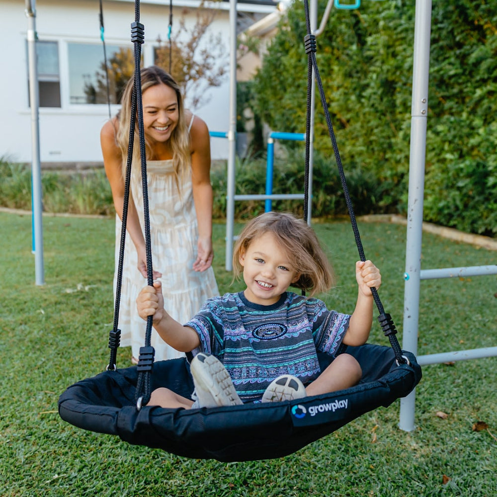 Backyard jungle gym for kids in the USA